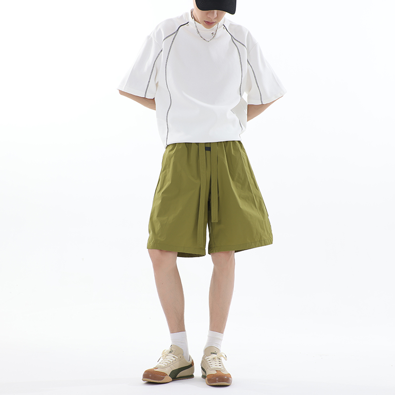 夏季速干休闲宽松运动舒适潮流五分短裤男1401-DK95-P25，男装牛仔裤，星座1401