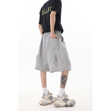 夏季新高品质港风宽松直筒休闲短裤运动五分裤1401-DK86-P35现货，男装牛仔裤，星座1401