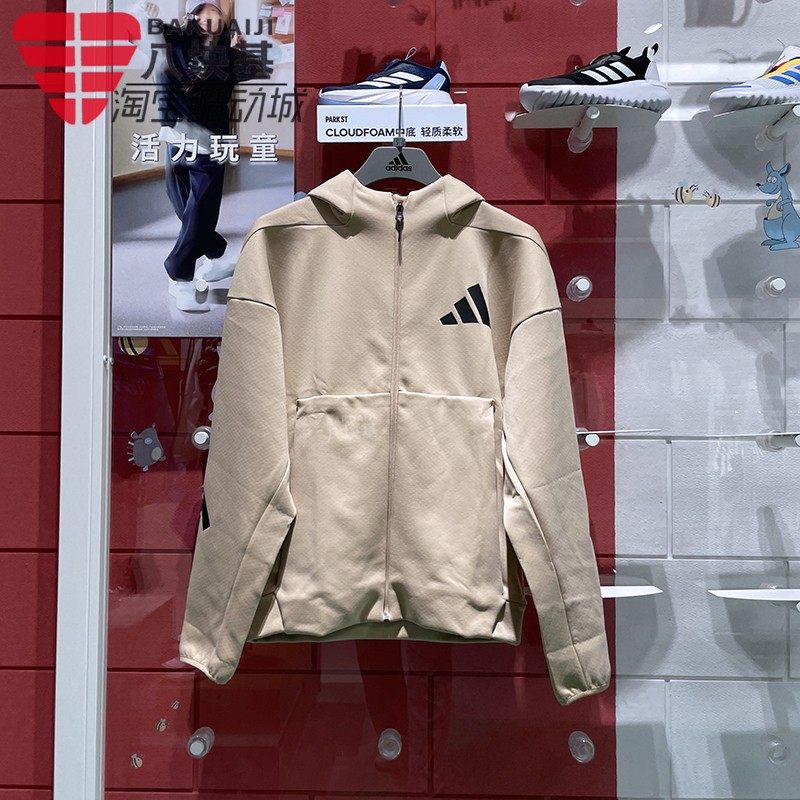 防风运动服连帽夹克外套阿迪达斯