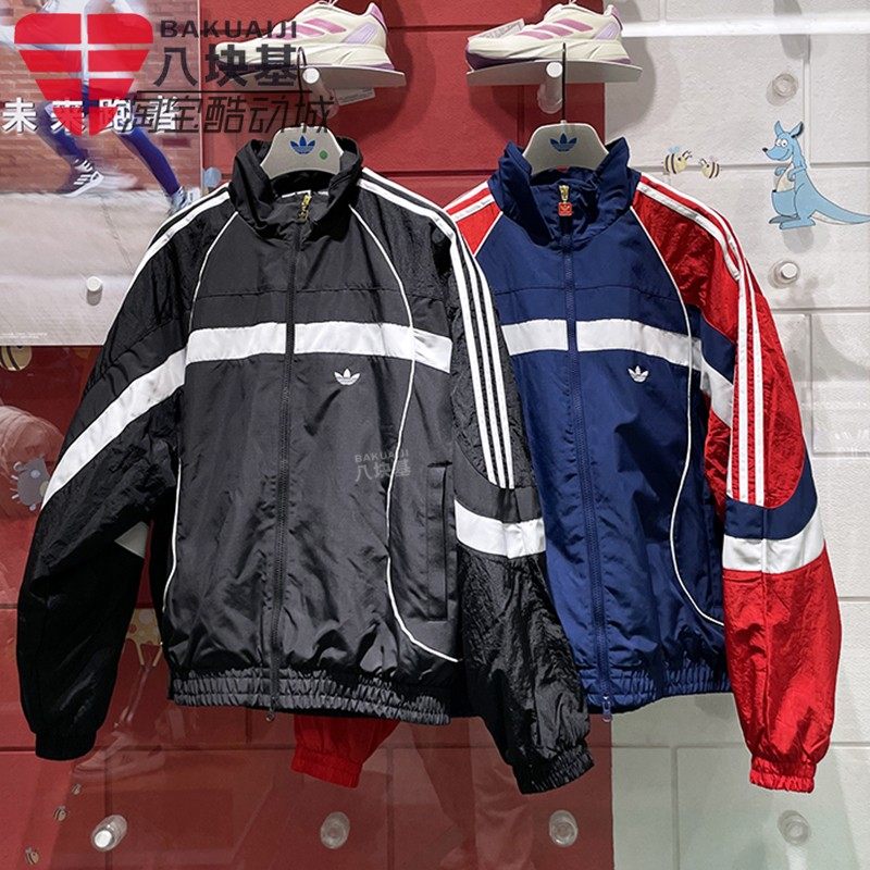 阿迪达斯三叶草男装2025新款宽松防风休闲夹克外套 JN3796 JN3797