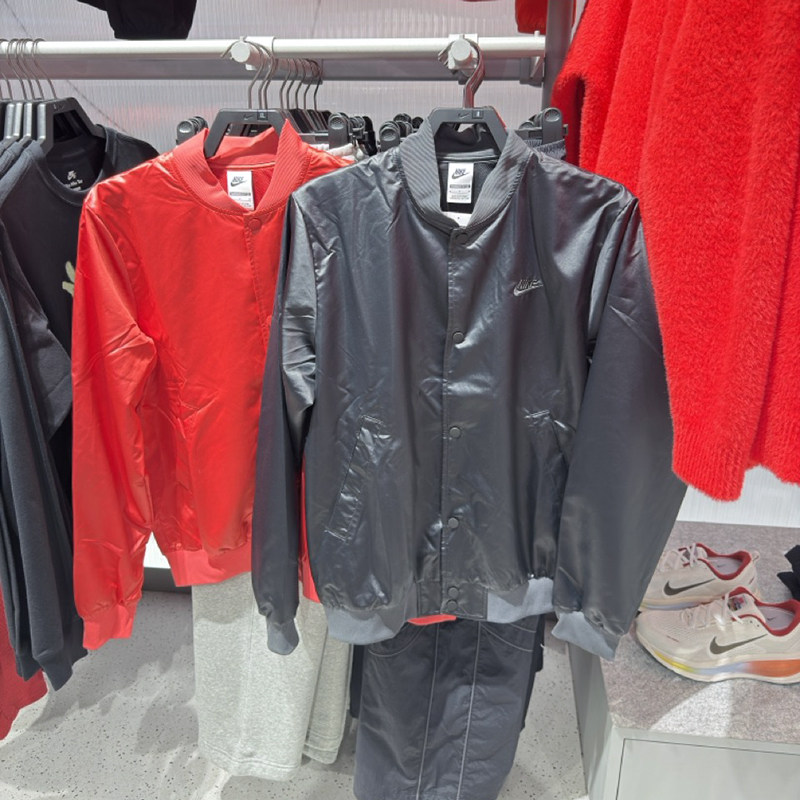 耐克男装宽松棒球服立领夹克外套
