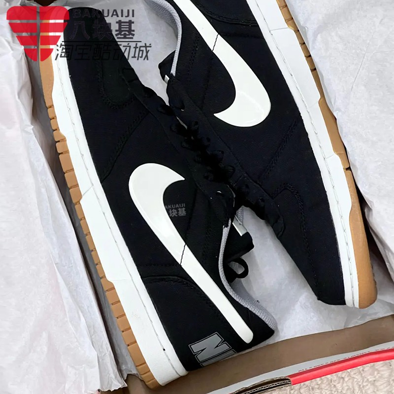 Nike耐克男鞋2026春季BIG NIKE LOW黑白复古帆布鞋板鞋854166-003,运动鞋new,运动休闲鞋,淘宝优惠券,粉丝福利购,淘宝优惠卷