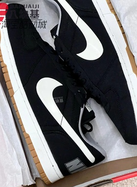 Nike耐克男鞋2026春季BIG NIKE LOW黑白复古帆布鞋板鞋854166-003
