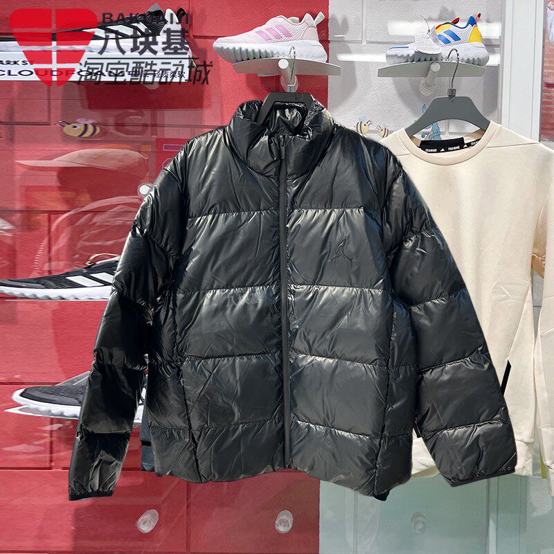 亮面防寒保暖连帽羽绒服耐克