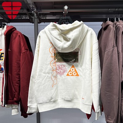 耐克男装新年加绒连帽卫衣套头衫