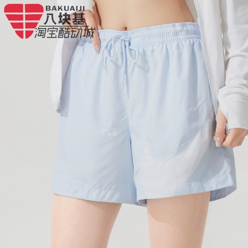 耐克女大LOGO短款透气休闲五分裤