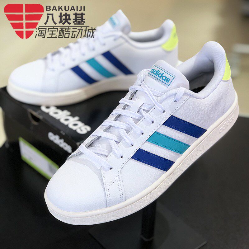 阿迪达斯NEO男女鞋2019秋季款皮面时尚小白鞋运动休闲板鞋 EF9172