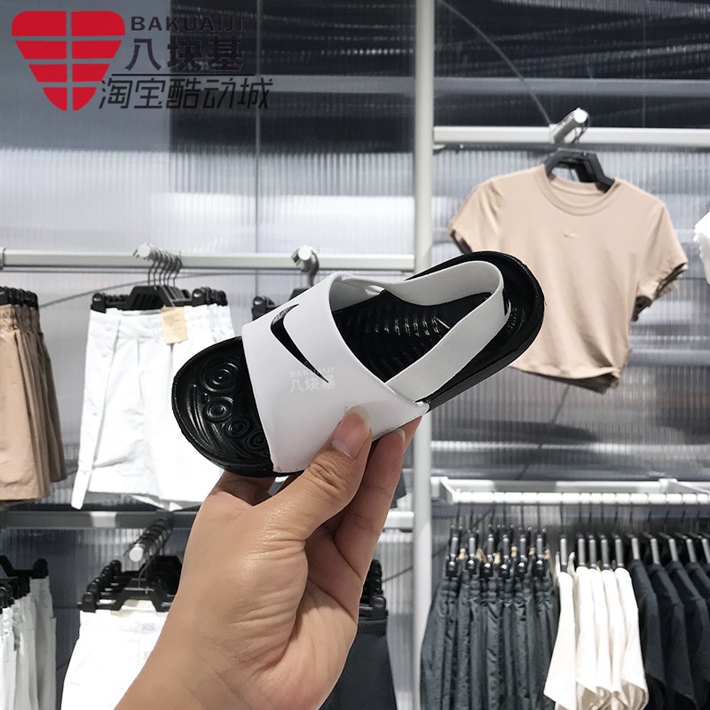 Nike耐克男女童鞋2025夏季黑白鸳鸯两用易穿脱外穿凉鞋DM0974-100