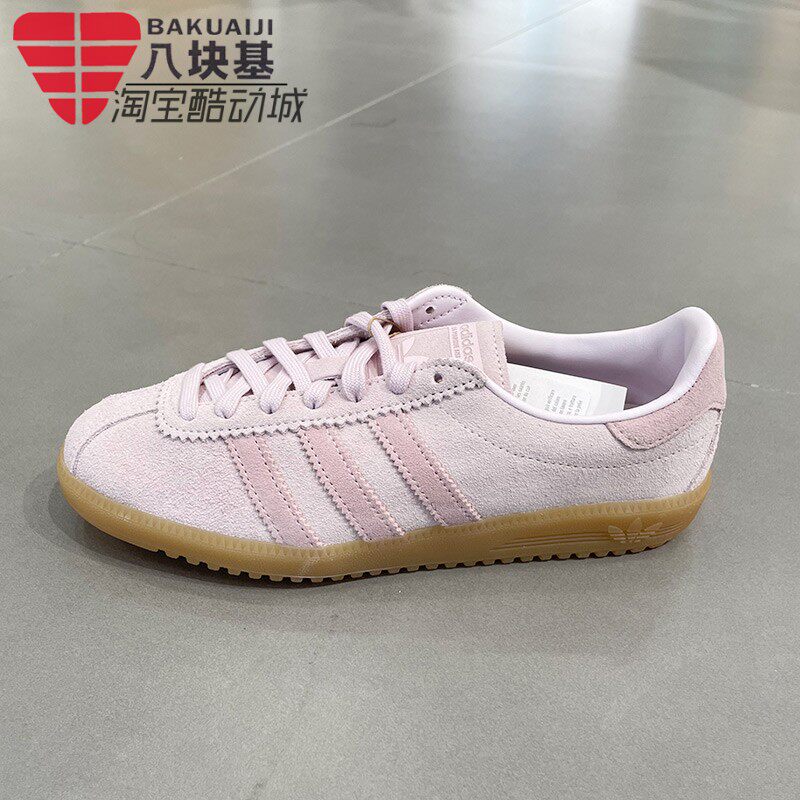 阿迪达斯三叶草女鞋2025秋新款翻毛皮时尚舒适德训休闲板鞋JS3973