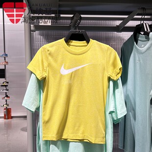 Nike耐克大童款2025秋款速干透气短袖日常休闲圆领T恤FZ5199-726