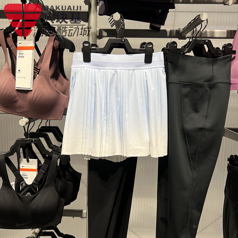 耐克女子短裙2026夏新品防走光速干褶裥网球运动半身裙IR6296-104
