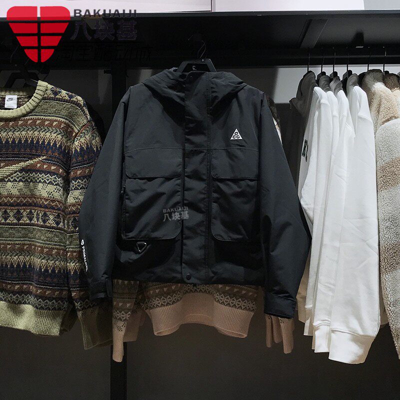 拒水保暖运动连帽棉服夹克耐克