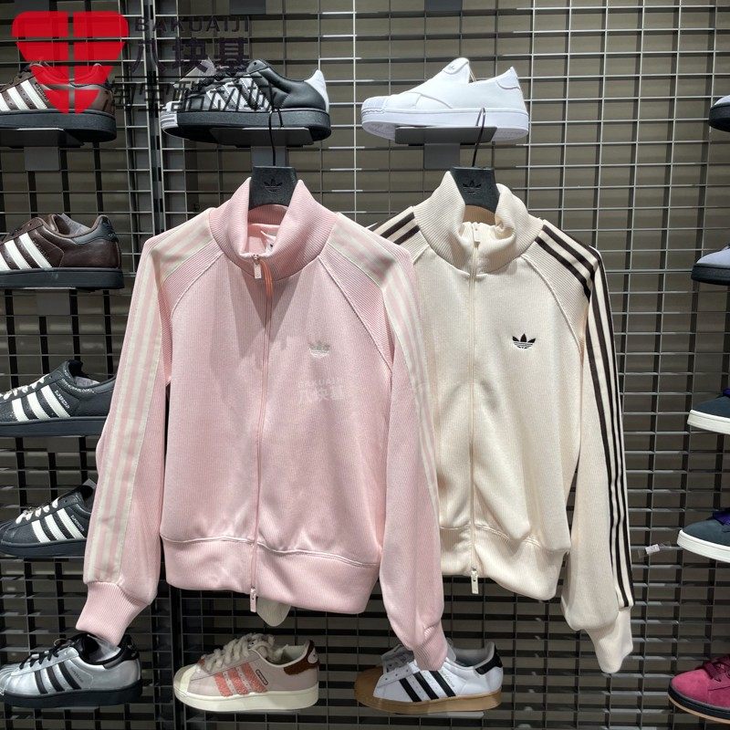 阿迪达斯三叶草女装2026春季复古针织舒适宽松运动外套夹克KQ5489,运动服/休闲服装,运动茄克/外套,淘宝优惠券,粉丝福利购,淘宝优惠卷