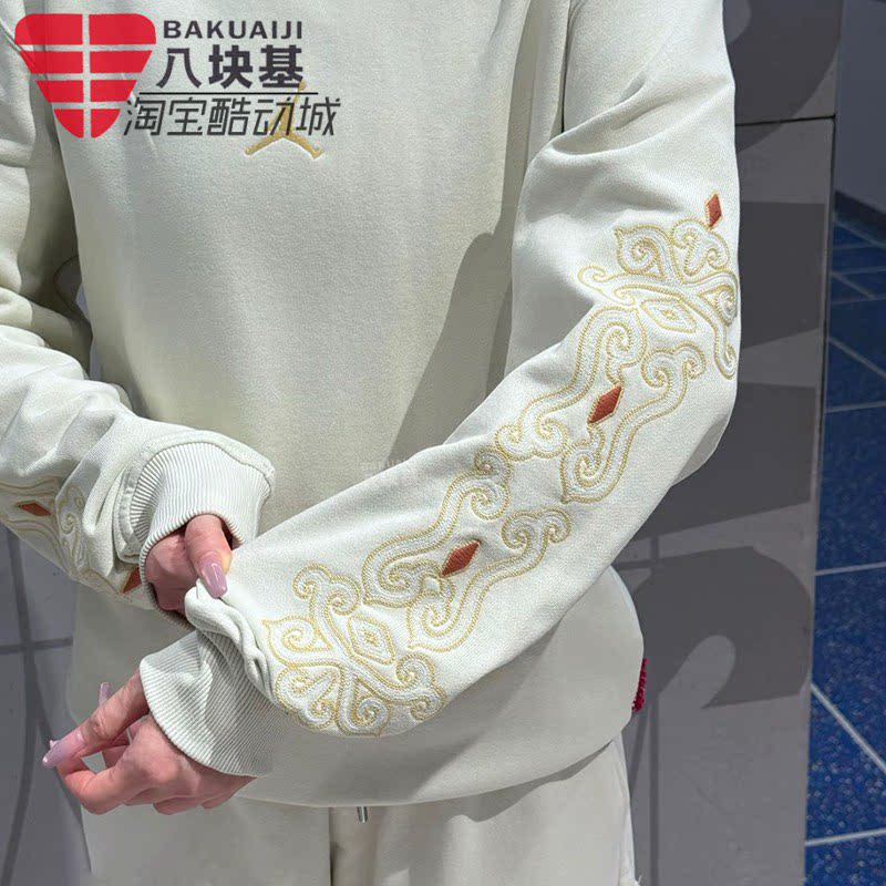 耐克男新年款刺绣印花卫衣套头衫