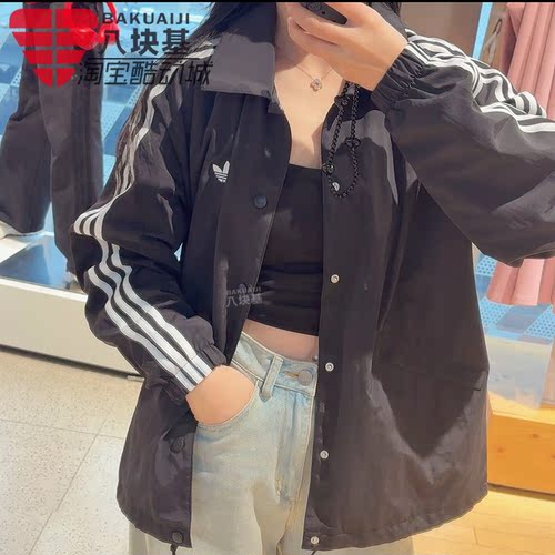 三叶草男女装单排扣翻领夹克外套