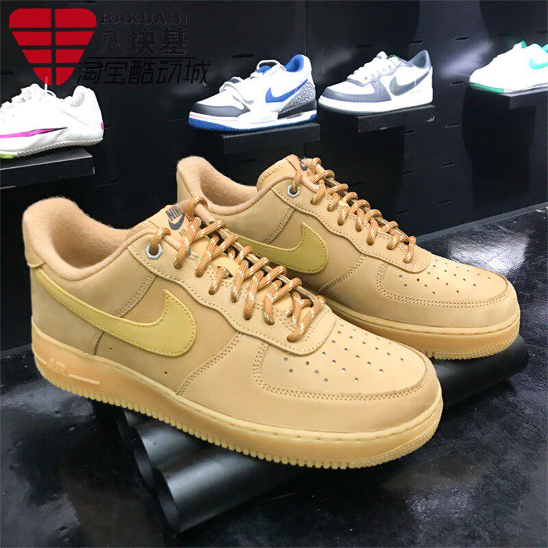 耐克男鞋2024冬季款AF1空军一号低帮麂皮运动休闲板鞋 CJ9179-200
