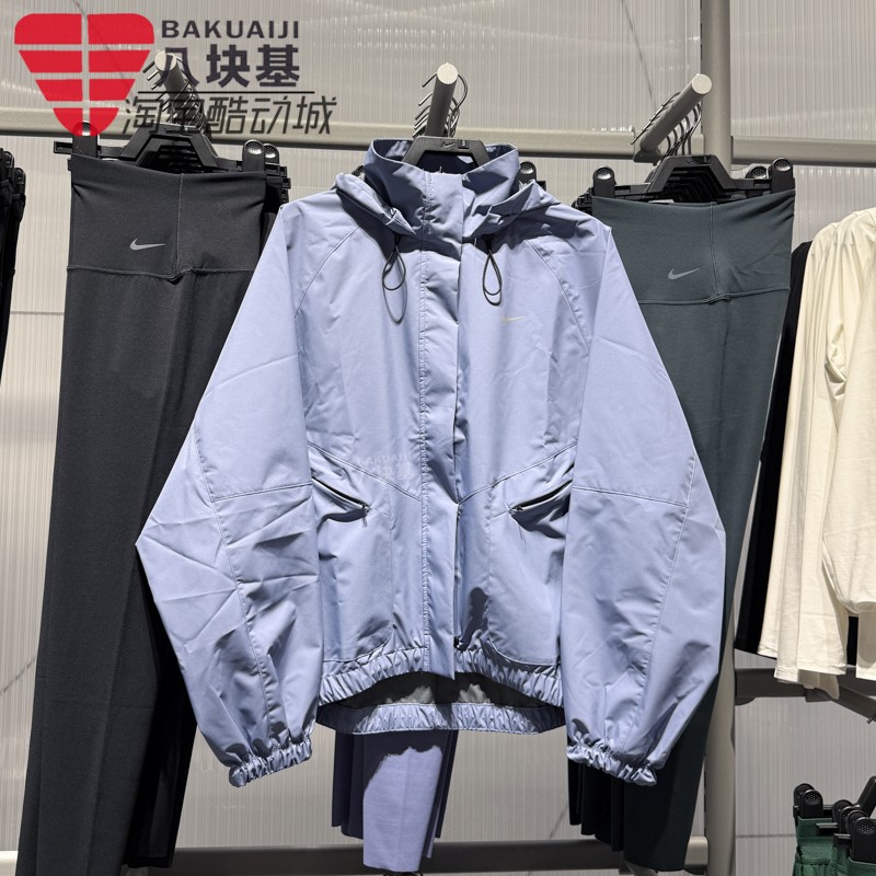Nike耐克女装外套2025冬季款梭织防风拒水跑步连帽夹克FB7493-499