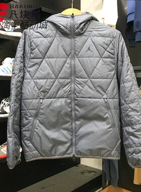 耐克男装2025冬季款Jordan防泼水保暖宽松运动连帽棉衣FZ3163-075