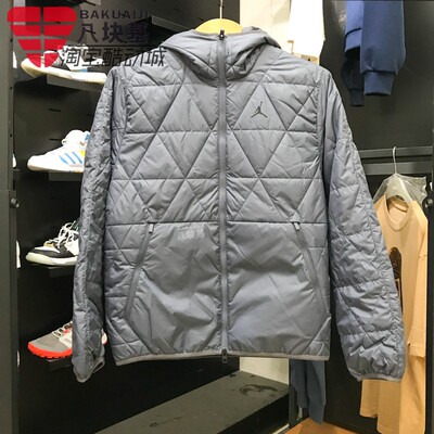 耐克男装2025冬季款Jordan防泼水保暖宽松运动连帽棉衣FZ3163-075