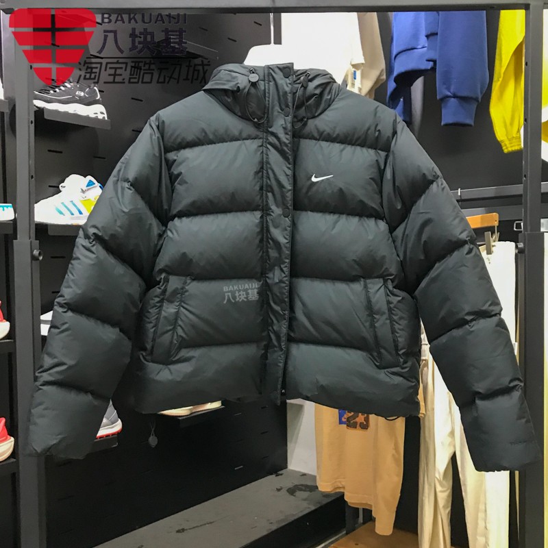 耐克女装保暖面包服连帽羽绒服
