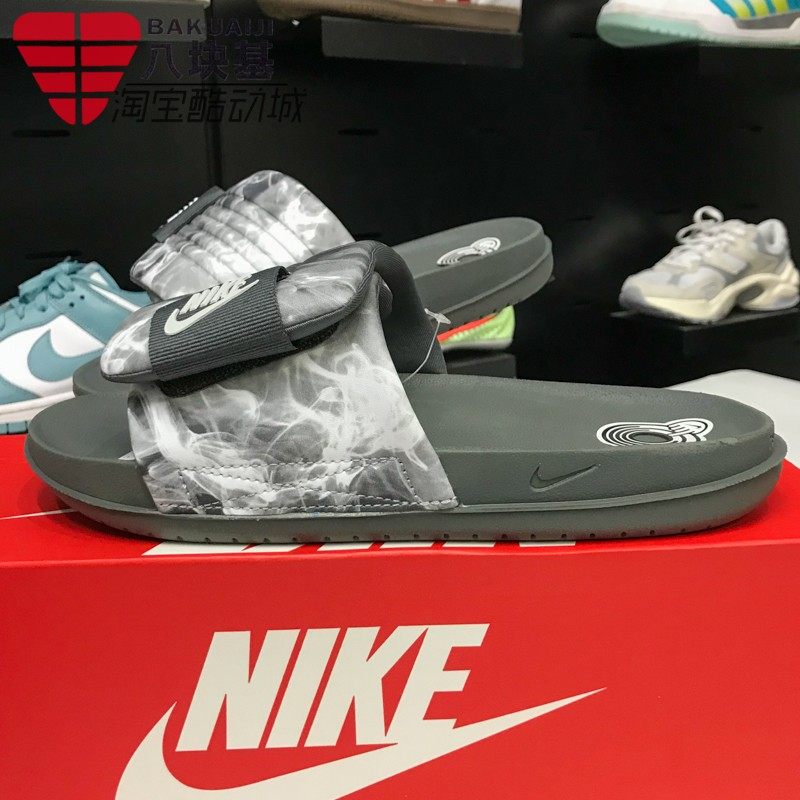 NIKE耐克男鞋2025秋季新款沙滩轻便凉拖魔术贴一字拖鞋HQ2178-001