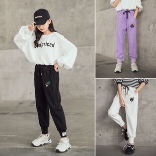 外穿长裤 女童运动裤 中大童简约卫裤 儿童休闲百搭束脚裤 2026春秋款