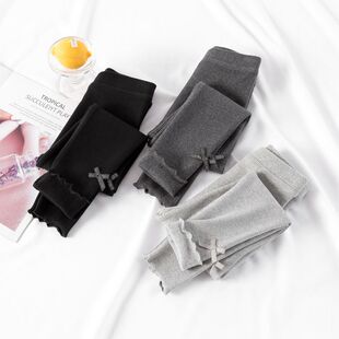 中大童加绒百搭保暖裤 女童打底裤 子儿童薄绒外穿长裤 内搭裤 春秋款