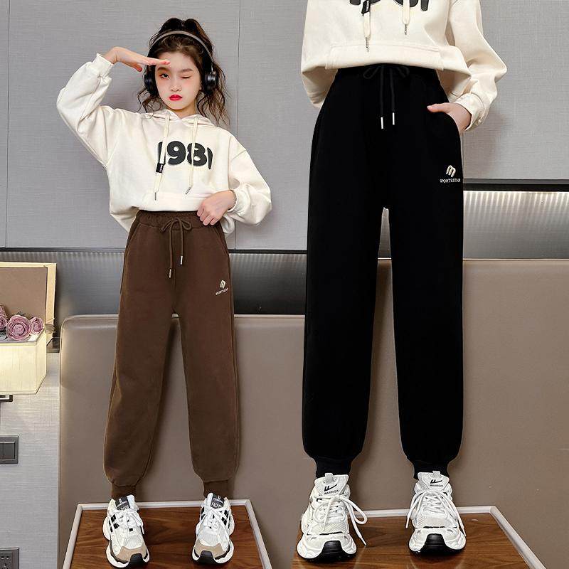 女童裤子运动裤秋冬款2025新款中大童女孩加绒休闲裤儿童冬装卫裤,童装/婴儿装/亲子装,裤子,淘宝优惠券,粉丝福利购,淘宝优惠卷