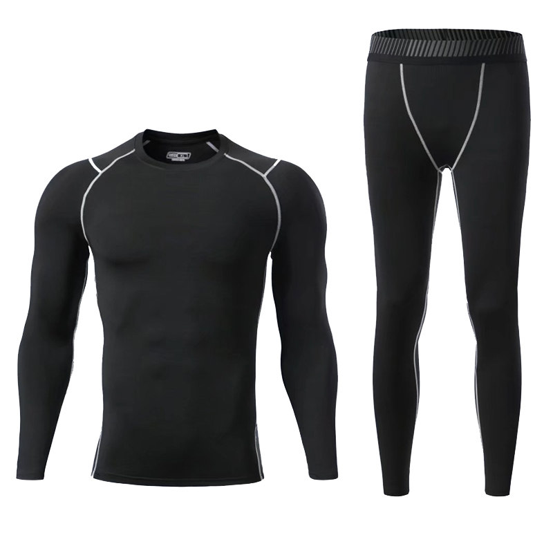 남성용 열 셔츠 바지 긴 속옷 세트 따뜻한 바닥 COM
