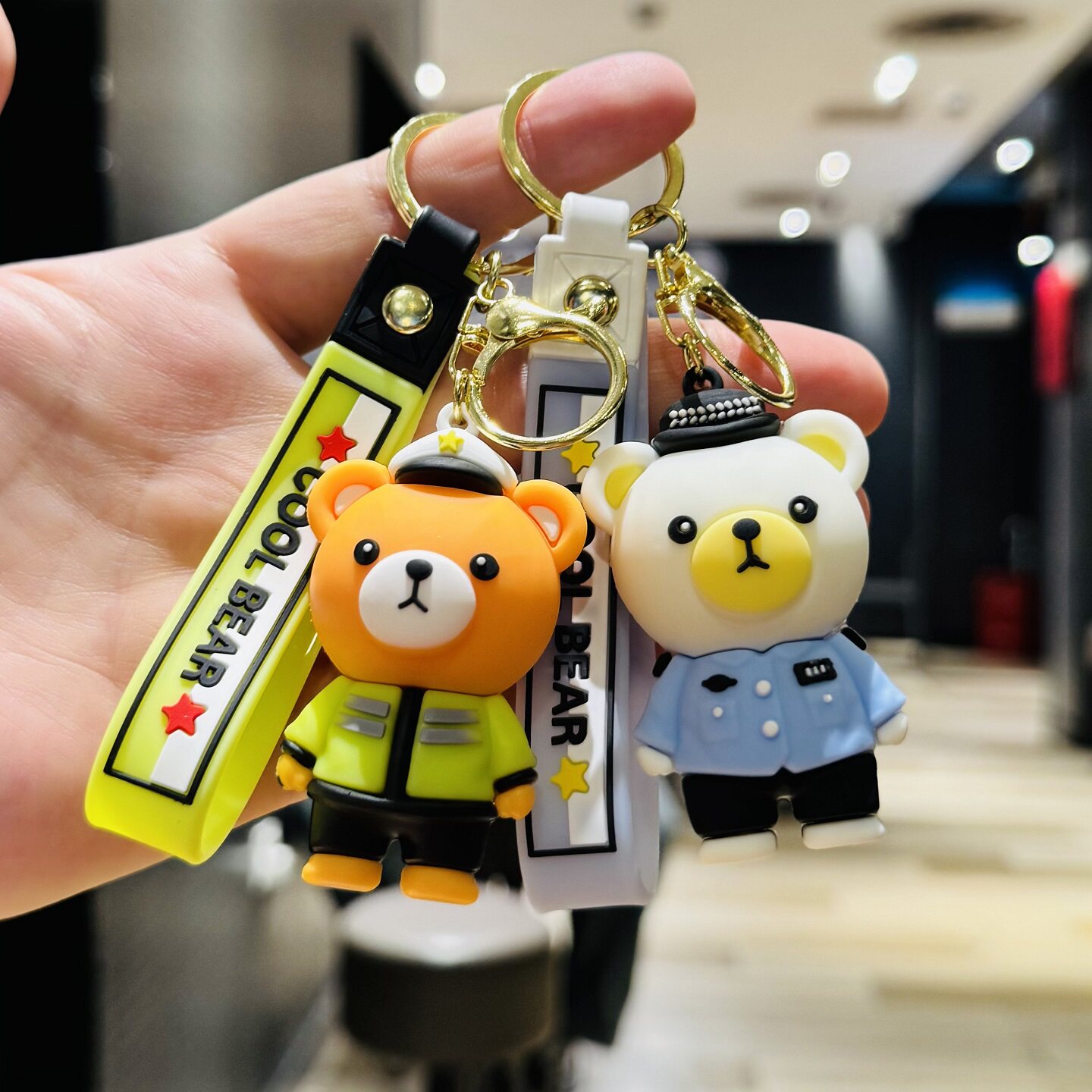 警察系列熊钥匙扣挂件活动小礼品图片