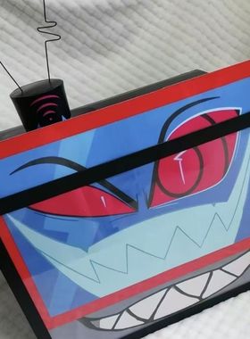 地狱客栈地狱客栈沃克斯vox头壳cos三件套送可替换表情来图定制小