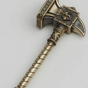 战锤40k战锤全面战争周边黄铜盖尔马拉兹雷神之锤钥匙扣挂件