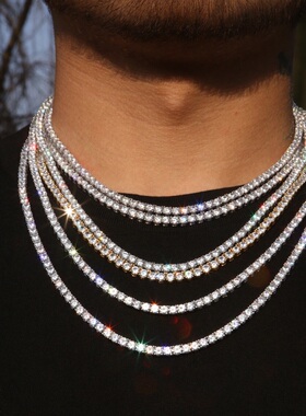 NICEPOWER 4mm高质量钻石链 潘玮柏同款网球链 不褪色的升级版