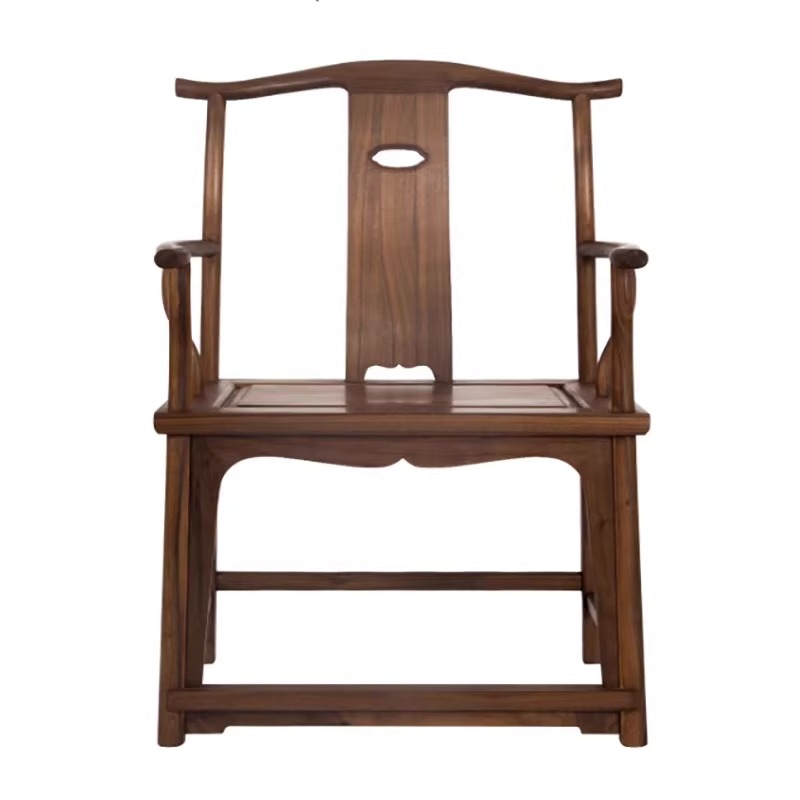 素舍新中式黑胡桃木官帽椅子
