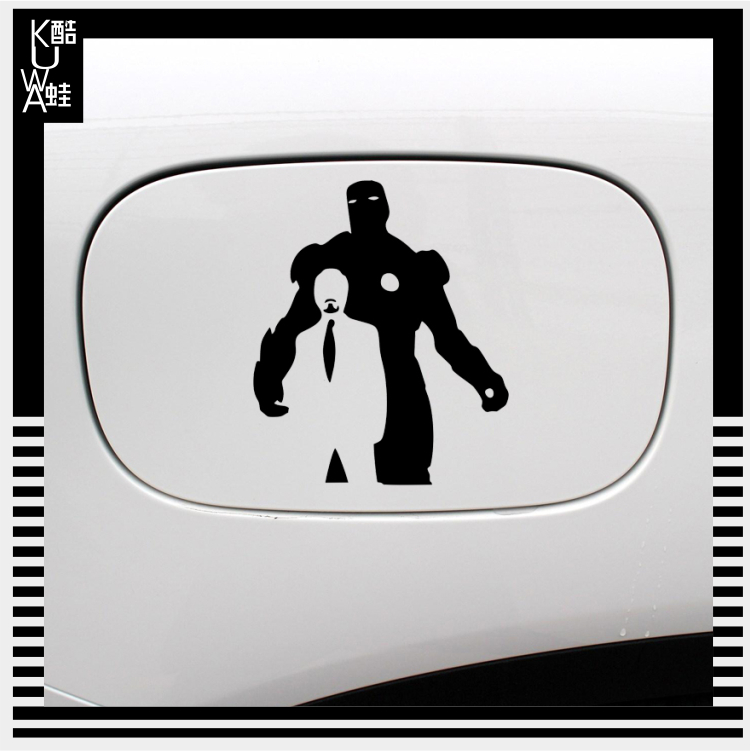 ironman斯塔克工业剪影汽车贴纸