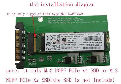 M.2 NGFF MKEY PCIE SSD 转U.2 SF-8639接口转接卡