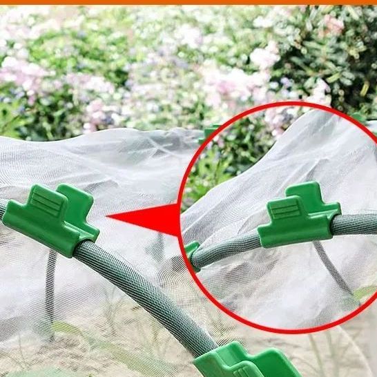 大棚玻璃纤维支架塑料薄膜防虫网卡扣压膜防风防滑十字固定神器