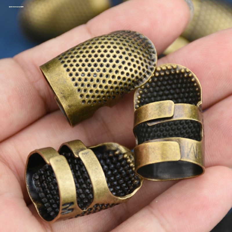 黄铜色顶针手指套家用老式缝纫手工手缝顶针器顶针箍调节十字绣工