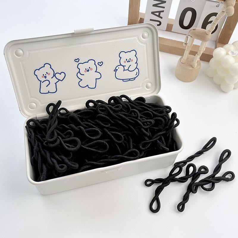 韩版女士彩色不缠发皮套打底毛线橡皮筋发圈头绳头饰发饰品