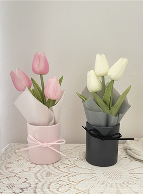郁金香花束套装装饰品少女心礼物