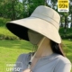 黑胶遮阳帽夏季 户外遮脸防晒百搭素颜女防紫外线大帽檐防风防晒帽
