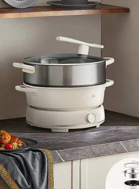 苏泊尔H30YKX56AY大火力鸳鸯电火锅家用6L多功能分体式蒸锅电火锅