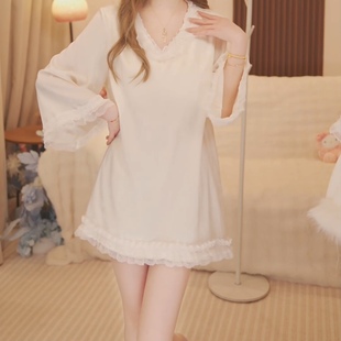 【流光花叙】女款清纯显瘦气质网红居家甜美纯欲风睡衣