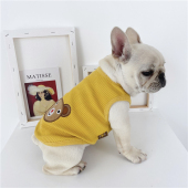 可爱小熊狗狗背心秋冬加绒法斗衣服泰迪比熊雪纳瑞巴哥斗牛犬背心