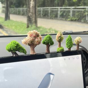 【我把春天装进车里】许愿树车载摆件微景观创意汽车中控屏装饰品