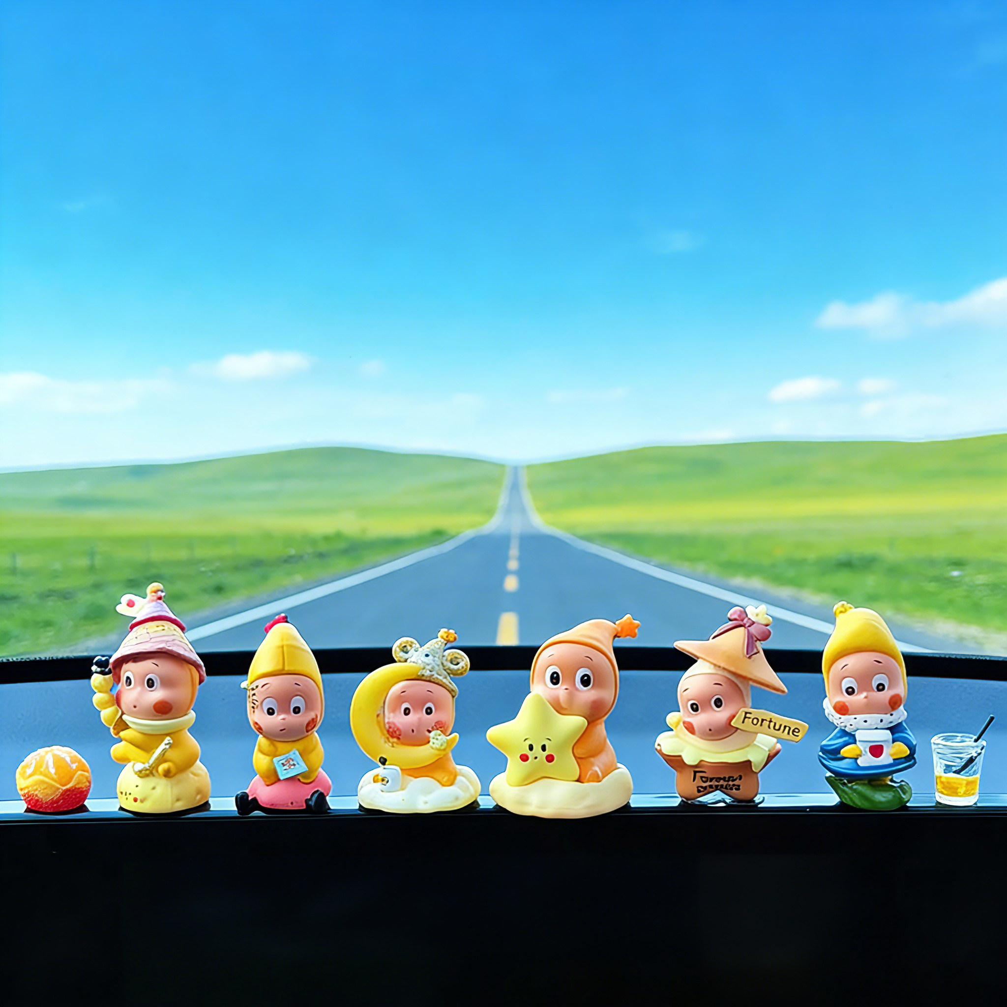 星星人汽车摆件车载中控台屏幕车内装饰品可爱卡通创意治愈小公仔,汽车用品/电子/清洗/改装,摆件,淘宝优惠券,粉丝福利购,淘宝优惠卷