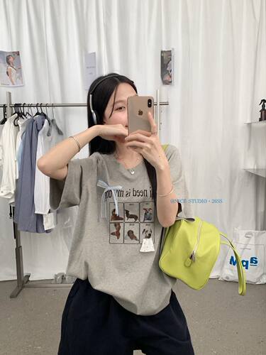 Nice studio奶思家2026夏上新韩系宽松卡通休闲百搭短袖T恤女上衣