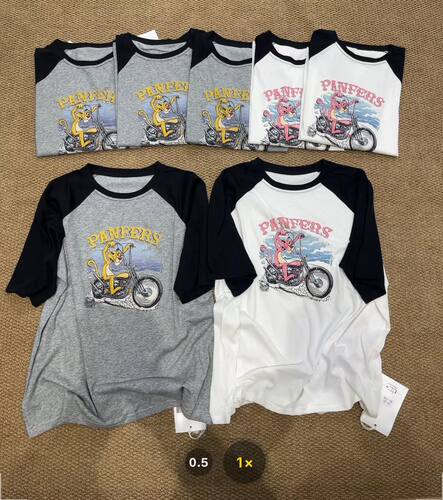 CC+26年夏上新韩系宽松休闲豹子印花插肩袖大版短袖T恤女上衣潮