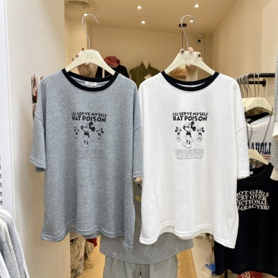 ZC-韩系大版休闲百搭卡通印花短袖T恤92506#