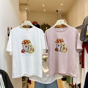 T恤女上衣ins潮 卡通印花减龄短袖 ZC夏季 上新韩系常规款